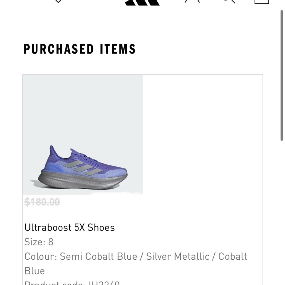 Adidas Ultraboost 5X - Semi Cobalt Blue and Silver